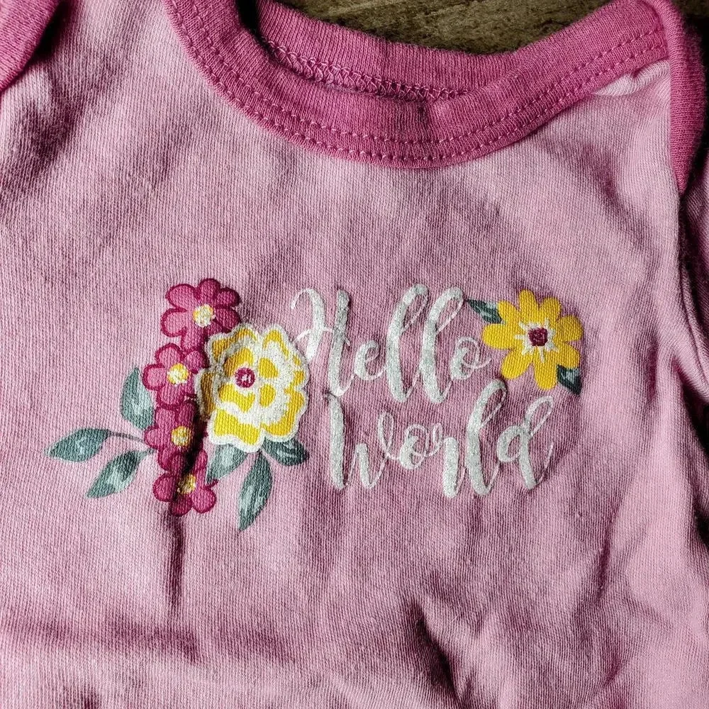 Duck.Duck Goose Floral Baby Bodysuits Size 0-3M